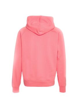 Sweat Lacoste Live Coupe ample Capuche Rosa