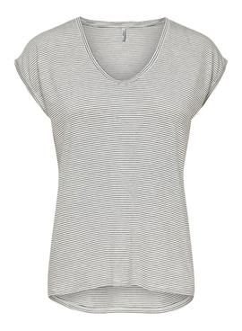 T-Shirt Only Wilma Gris pour Femme