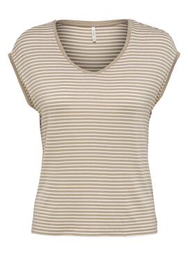 T-Shirt Only Wilma Beige pour Femme