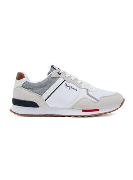 Baskets Pepe Jeans Cross 4 Blanc pour Homme