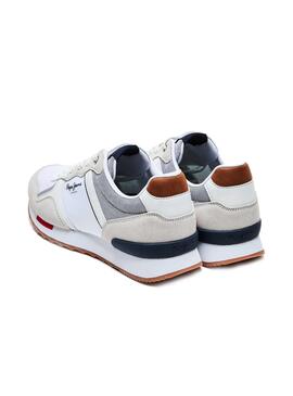 Baskets Pepe Jeans Cross 4 Blanc pour Homme