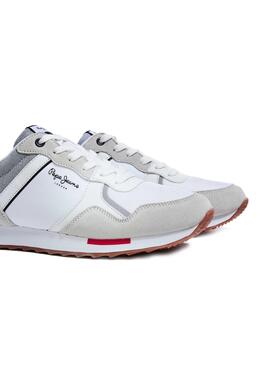 Baskets Pepe Jeans Cross 4 Blanc pour Homme