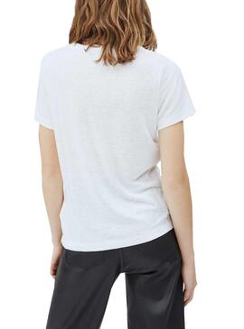 T-Shirt Pepe Jeans Brooklyn Blanc pour Femme