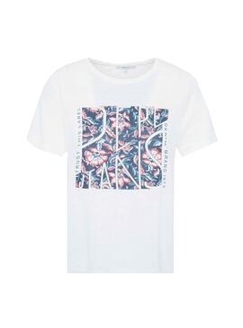 T-Shirt Pepe Jeans Brooklyn Blanc pour Femme