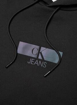 Sweat Calvin Klein Irisdescent Noir Homme