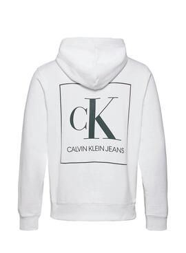Sweat Calvin Klein Iridescent Blanc Homme