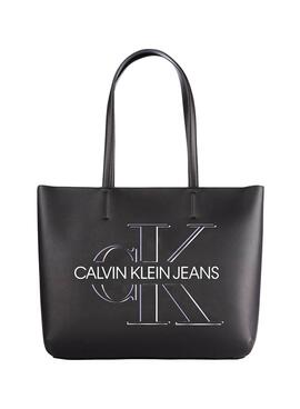 Sac à main Calvin Klein Shopper 29 Glow Noire Femme