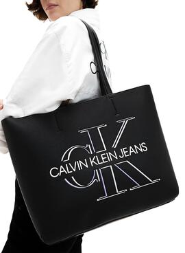 Sac à main Calvin Klein Shopper 29 Glow Noire Femme