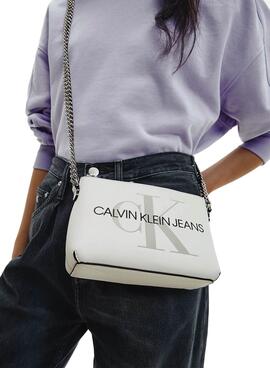 Sac à main Pochette pour appareil photo Calvin Klein Blanc Femme