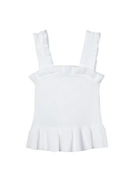 Top Mayoral Canalé Ecofriends Blanc pour Fille