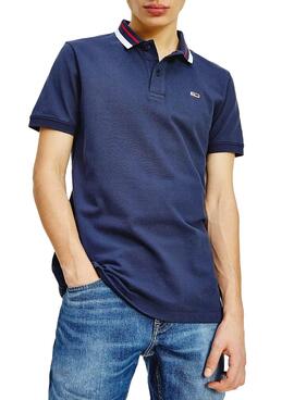 Polo Tommy Jeans Classics Tipped Bleu marine Homme