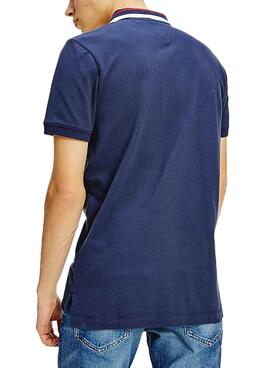 Polo Tommy Jeans Classics Tipped Bleu marine Homme