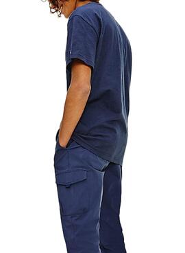 T-Shirt Tommy Jeans Vertical Front Logo Bleu marine