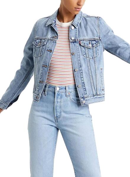 Veste Denim Levis Original Camion Bleu Femme