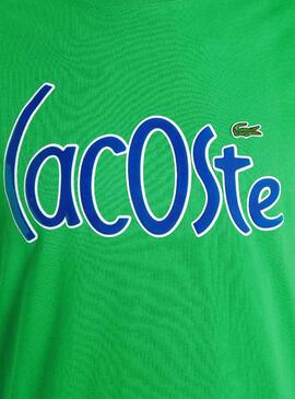T-Shirt Lacoste Logo Oversize Vert pour Homme