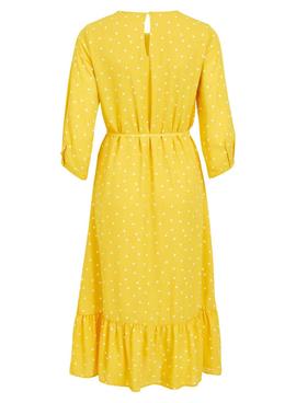Robe Vila Vidotties Jaune pour Femme