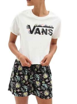 T-Shirt Vans Blozzom Roll Out Blanc pour Femme