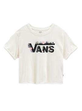 T-Shirt Vans Blozzom Roll Out Blanc pour Femme