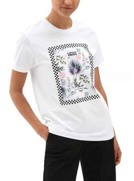 T-Shirt Vans Border Floral Blanc pour Femme