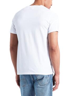 T-Shirt Levis Patch Blanc