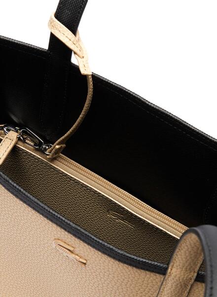 Sac a main lacoste reversible noir et beige deals