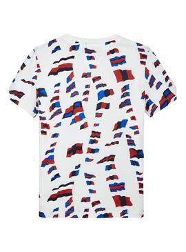 T-Shirt Tommy Hilfiger Multi Flag Blanc