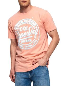 T-Shirt Superdry Orange Ticket pour Homme