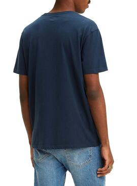 T-Shirt Levis Basica Bleu marine pour Homme