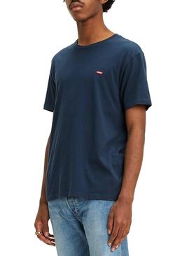 T-Shirt Levis Basica Bleu marine pour Homme