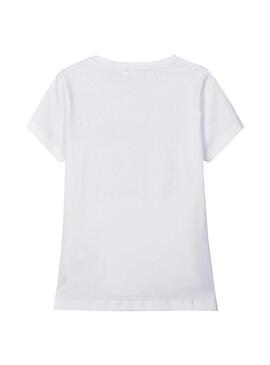 T-Shirt Name It Exhale Blanc pour Fille