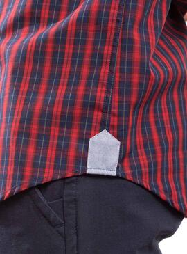 Chemise Klout Cadres Rouge et Bleu pour Homme