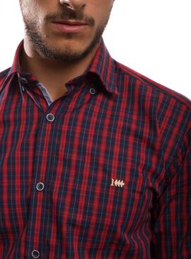 Chemise Klout Cadres Rouge et Bleu pour Homme