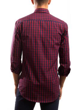 Chemise Klout Cadres Rouge et Bleu pour Homme