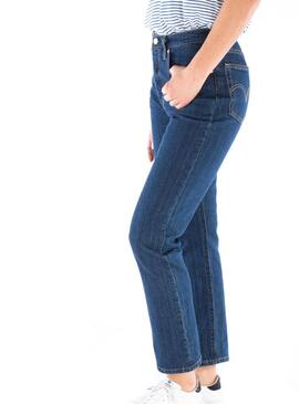 Jeans Levis 501 Crop Shot Femme Noire