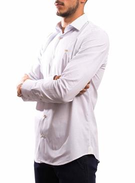 Chemise Klout Arrow Blanc et Bleu pour Homme