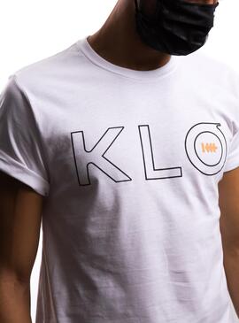T-Shirt Klout Klo Blanc pour Homme
