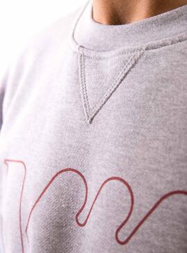 Sweat Logo Klout Gris pour Homme