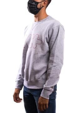 Sweat Logo Klout Gris pour Homme