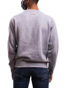 Sweat Logo Klout Gris pour Homme