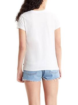 T-Shirt Levis Cactus 90S Serif Logo Blanc Femme