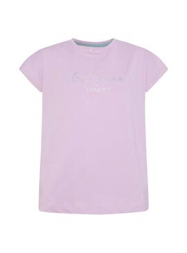 T-Shirt Pepe Jeans Nuria Rosa pour Fille