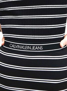 Jupe Calvin Klein Jeans Knitted Milano Listas Femme