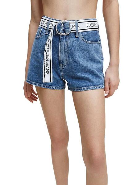 Short Jean Calvin Klein AB070 High Rise Femme