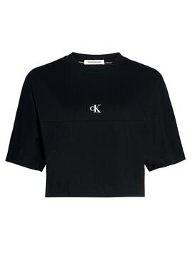 T-Shirt Clavin klein Jeans Logo arrière Noire Femme