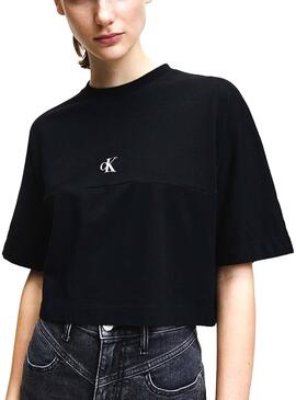 T-Shirt Clavin klein Jeans Logo arrière Noire Femme