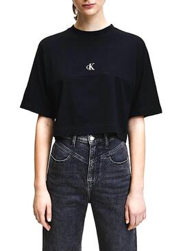 T-Shirt Clavin klein Jeans Logo arrière Noire Femme