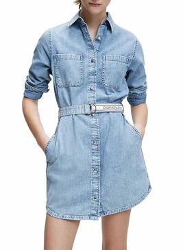 Robe Calvin Klein Jeans Ceinture en denim pour Femme