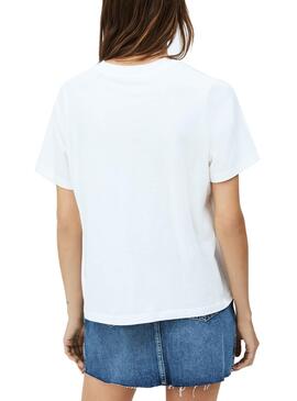 T-Shirt Pepe Jeans Anette Blanc pour Femme