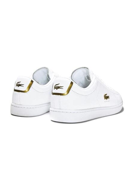 Lacoste carnaby evo clearance blanche et or
