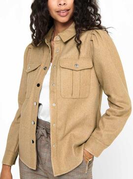 Chemise Only Eilena Beige pour Femme